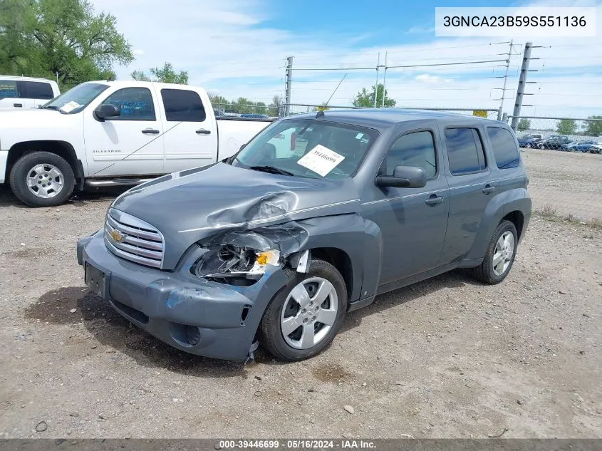 2009 Chevrolet Hhr Lt VIN: 3GNCA23B59S551136 Lot: 39446699