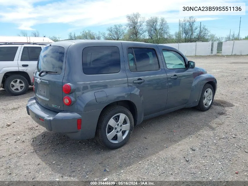 2009 Chevrolet Hhr Lt VIN: 3GNCA23B59S551136 Lot: 39446699