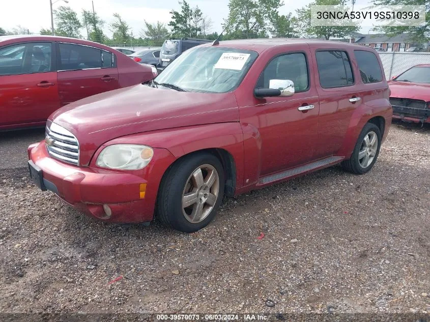 2009 Chevrolet Hhr Lt W/2Lt VIN: 3GNCA53V19S510398 Lot: 39570073