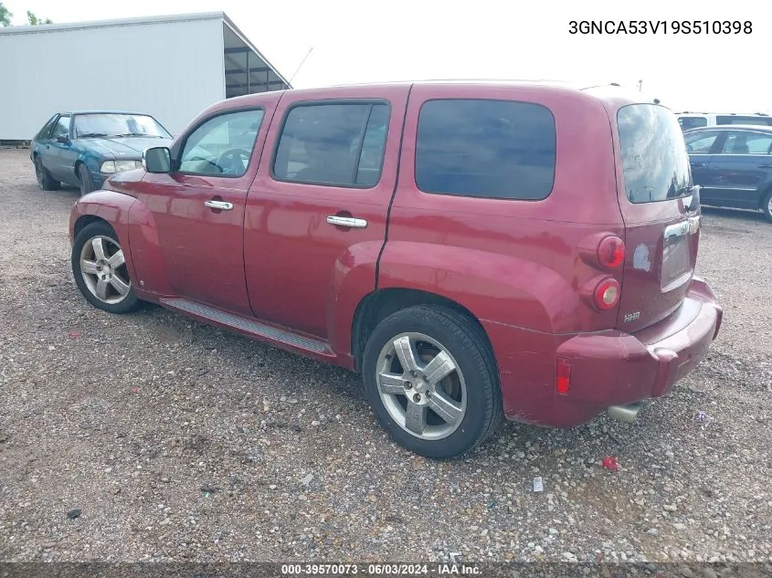 2009 Chevrolet Hhr Lt W/2Lt VIN: 3GNCA53V19S510398 Lot: 39570073