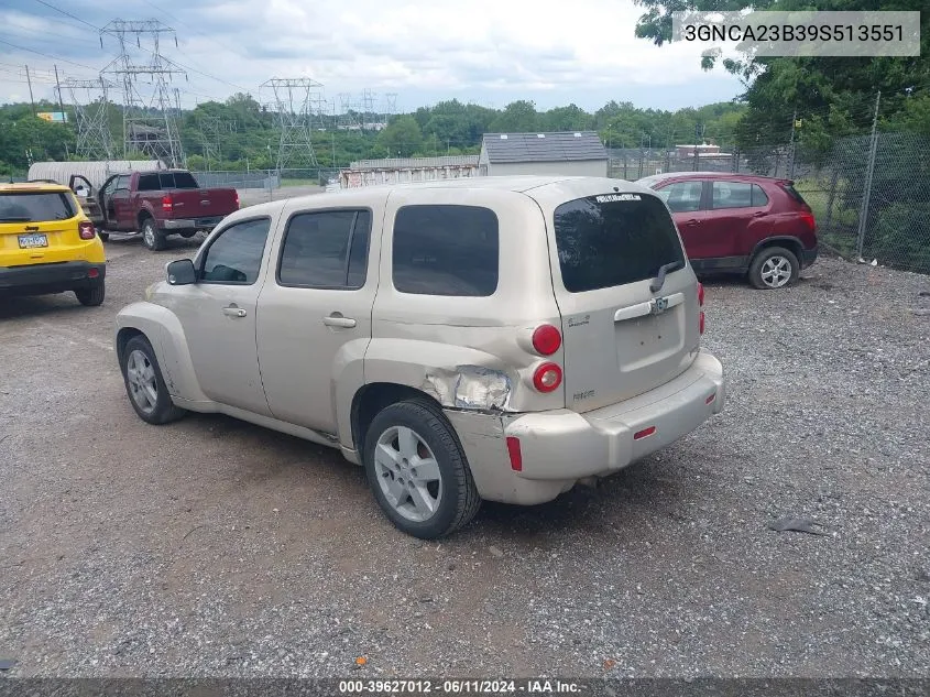 2009 Chevrolet Hhr Lt VIN: 3GNCA23B39S513551 Lot: 39627012