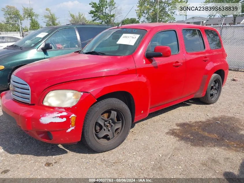 2009 Chevrolet Hhr Lt VIN: 3GNCA23B39S638839 Lot: 40037763