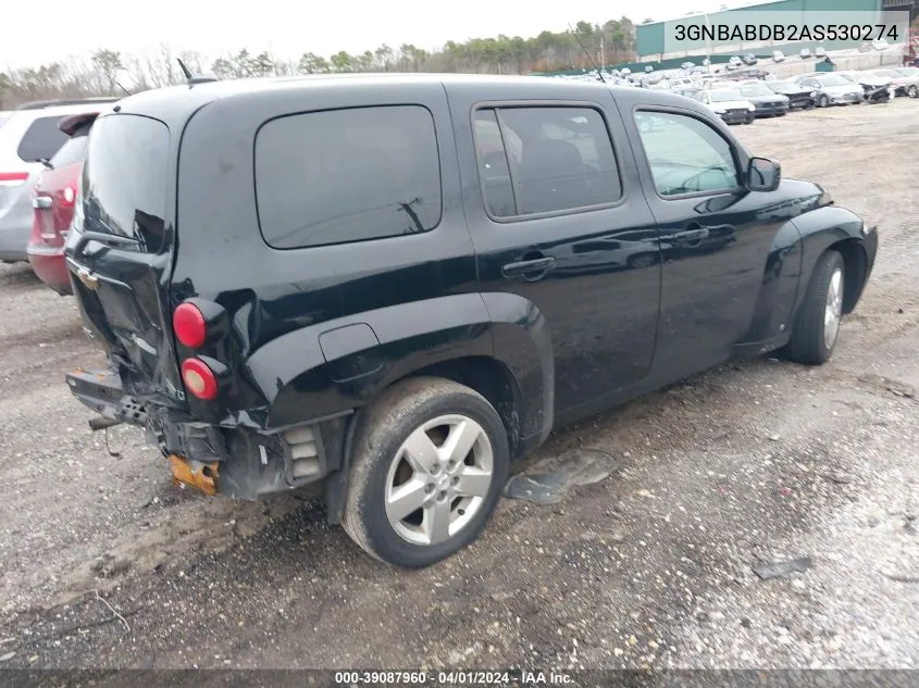 2010 Chevrolet Hhr Lt VIN: 3GNBABDB2AS530274 Lot: 39087960