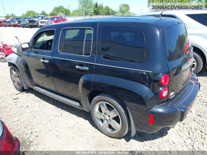 2010 Chevrolet Hhr Lt VIN: 3GNBACDV9AS610980 Lot: 39537873