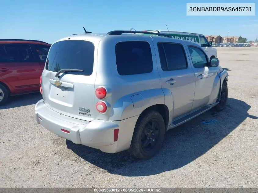 2010 Chevrolet Hhr Lt VIN: 3GNBABDB9AS645731 Lot: 39563012