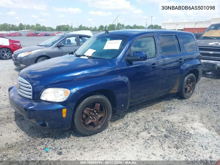 2010 Chevrolet Hhr Lt VIN: 3GNBABDB6AS501098 Lot: 39569094