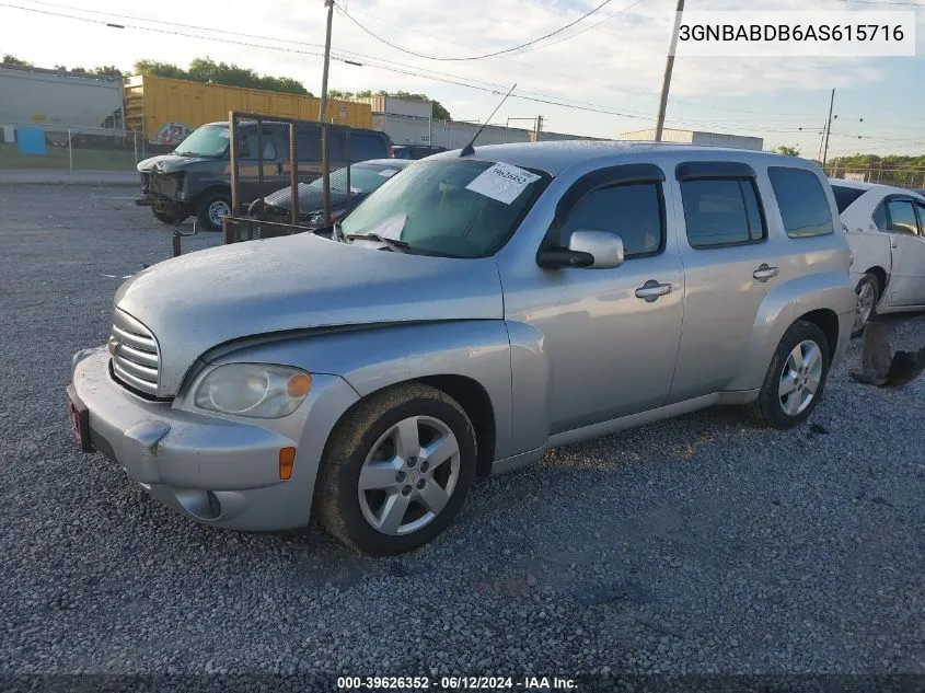 2010 Chevrolet Hhr Lt VIN: 3GNBABDB6AS615716 Lot: 39626352