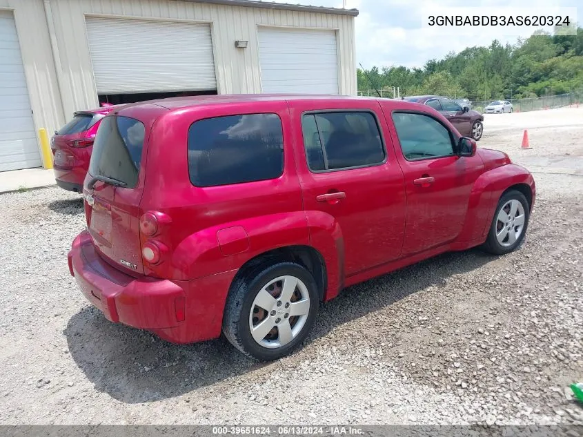 2010 Chevrolet Hhr Lt VIN: 3GNBABDB3AS620324 Lot: 39651624