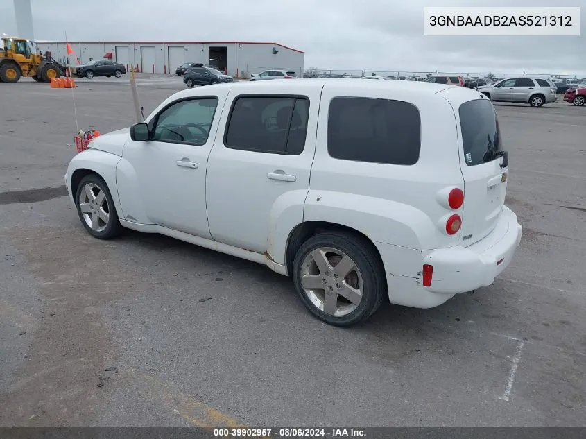 2010 Chevrolet Hhr Ls VIN: 3GNBAADB2AS521312 Lot: 39902957