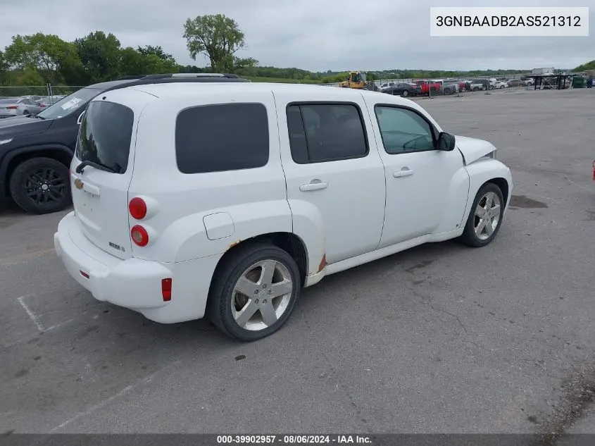 2010 Chevrolet Hhr Ls VIN: 3GNBAADB2AS521312 Lot: 39902957