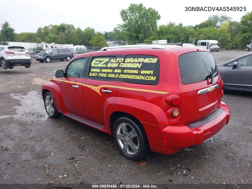 2010 Chevrolet Hhr Lt VIN: 3GNBACDV4AS545925 Lot: 39930456