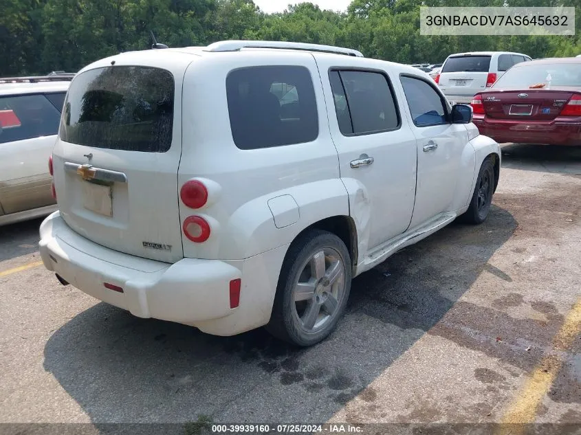 2010 Chevrolet Hhr Lt VIN: 3GNBACDV7AS645632 Lot: 39939160