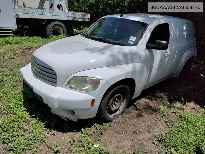 2010 Chevrolet Hhr Panel Ls VIN: 3GCAAADB2AS558770 Lot: 40028750