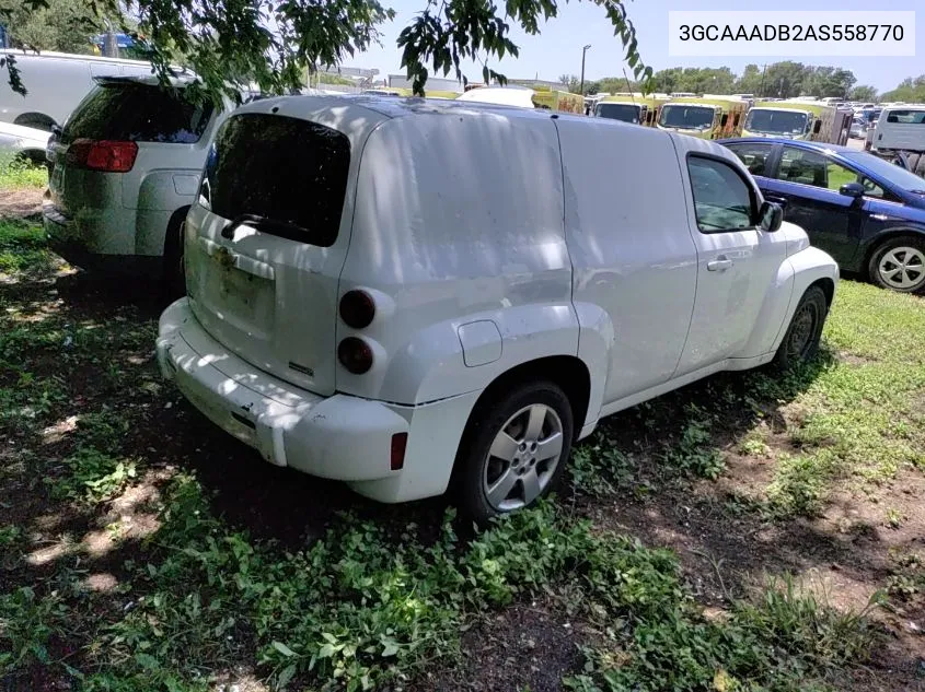 2010 Chevrolet Hhr Panel Ls VIN: 3GCAAADB2AS558770 Lot: 40028750