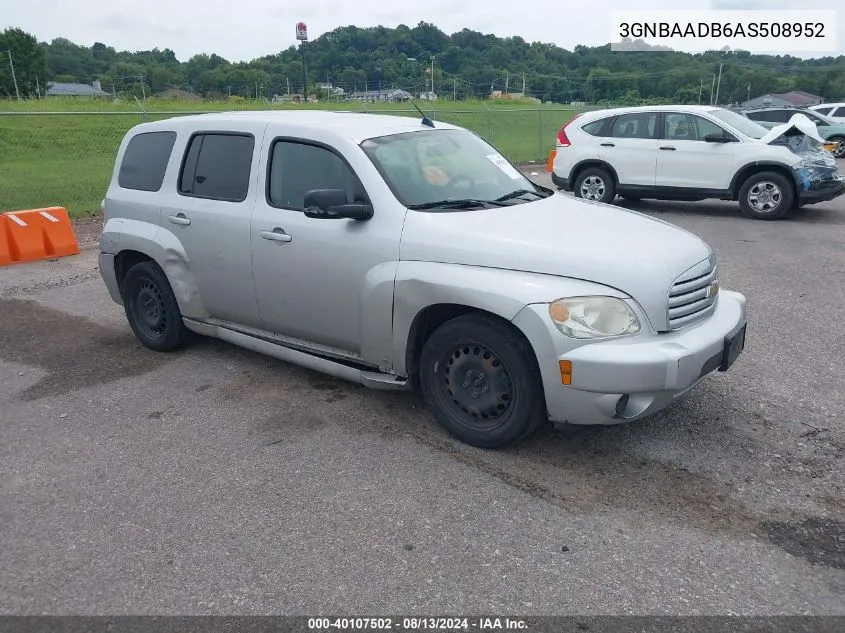 2010 Chevrolet Hhr Ls VIN: 3GNBAADB6AS508952 Lot: 40107502