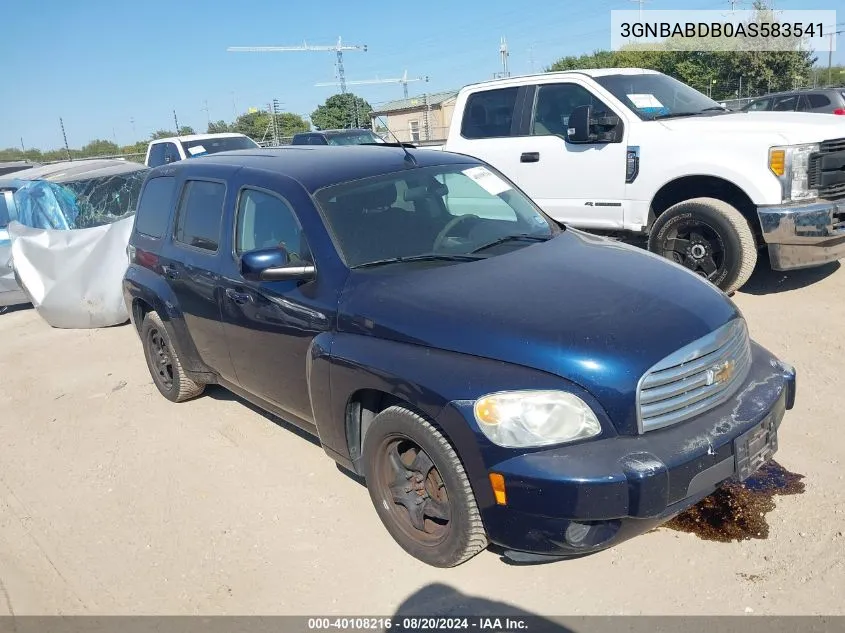 2010 Chevrolet Hhr Lt VIN: 3GNBABDB0AS583541 Lot: 40108216