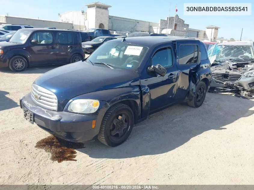 2010 Chevrolet Hhr Lt VIN: 3GNBABDB0AS583541 Lot: 40108216