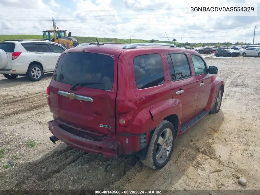 2010 Chevrolet Hhr Lt VIN: 3GNBACDV0AS554329 Lot: 40149568