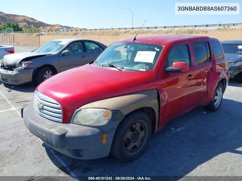 2010 Chevrolet Hhr Lt VIN: 3GNBABDB8AS607360 Lot: 40181242