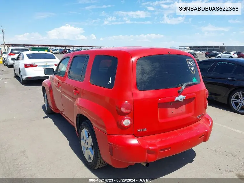 2010 Chevrolet Hhr Lt VIN: 3GNBABDB0AS622368 Lot: 40214723