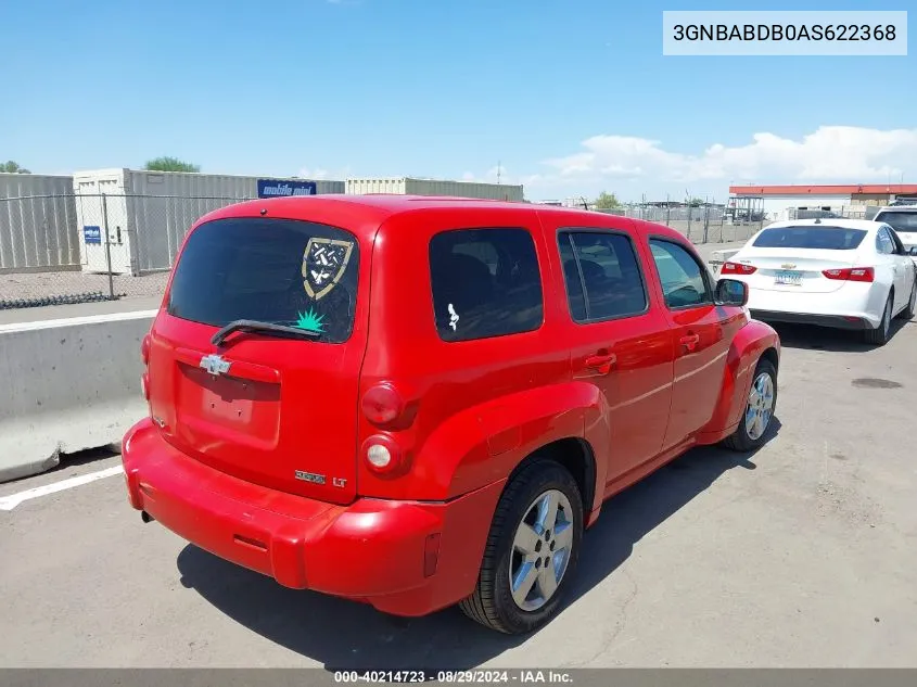 2010 Chevrolet Hhr Lt VIN: 3GNBABDB0AS622368 Lot: 40214723