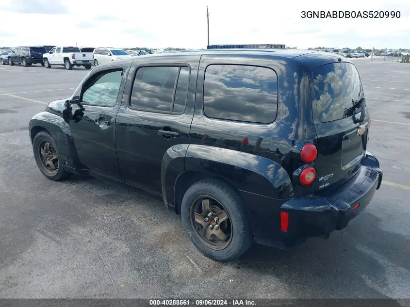 2010 Chevrolet Hhr Lt VIN: 3GNBABDB0AS520990 Lot: 40288561