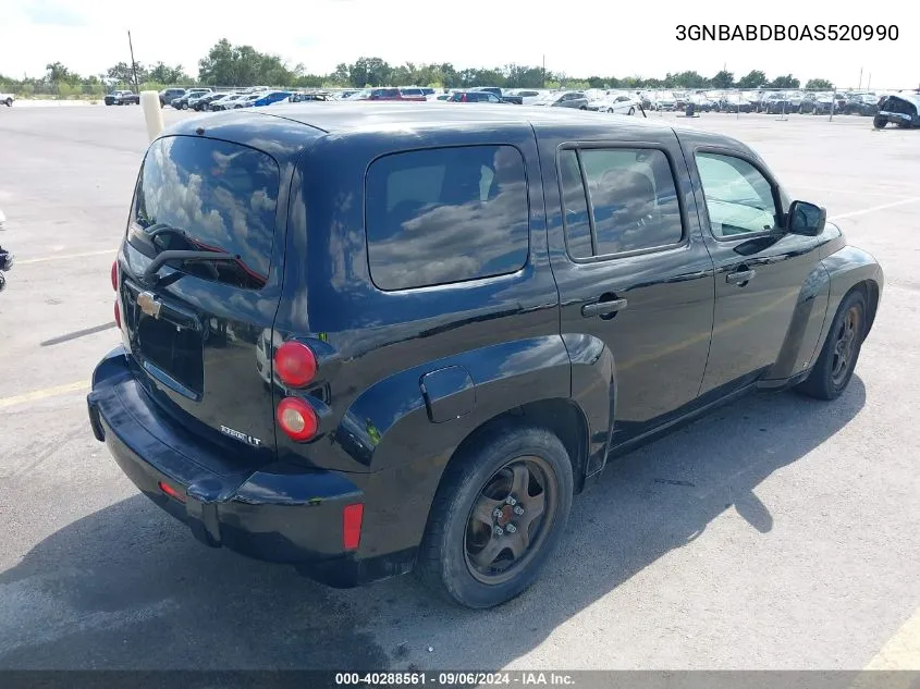 2010 Chevrolet Hhr Lt VIN: 3GNBABDB0AS520990 Lot: 40288561