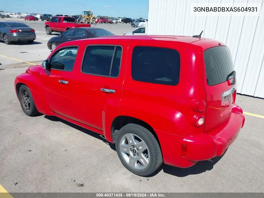 3GNBABDBXAS604931 2010 Chevrolet Hhr Lt