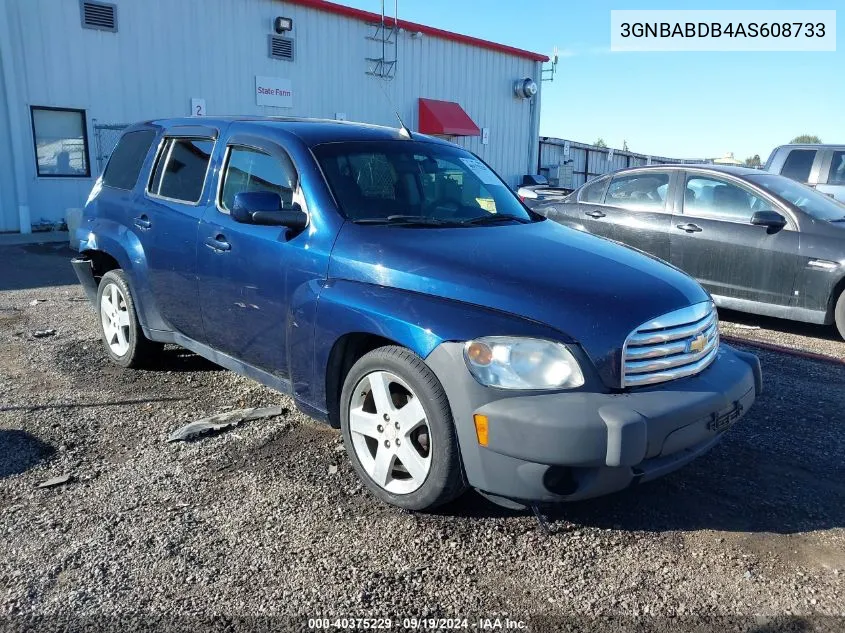 2010 Chevrolet Hhr Lt VIN: 3GNBABDB4AS608733 Lot: 40375229