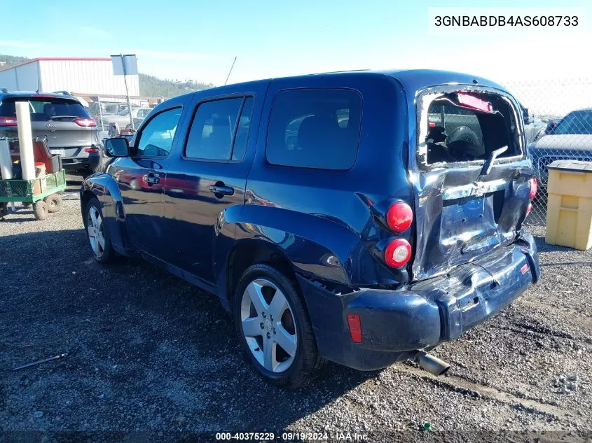 2010 Chevrolet Hhr Lt VIN: 3GNBABDB4AS608733 Lot: 40375229