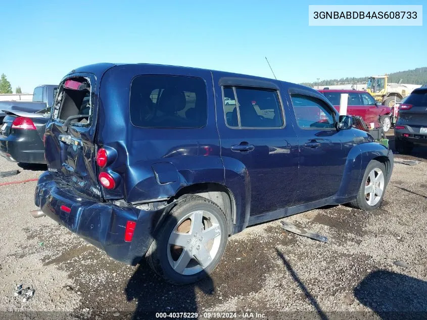 2010 Chevrolet Hhr Lt VIN: 3GNBABDB4AS608733 Lot: 40375229