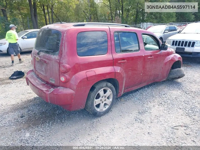 2010 Chevrolet Hhr Ls VIN: 3GNBAADB4AS597114 Lot: 40426641