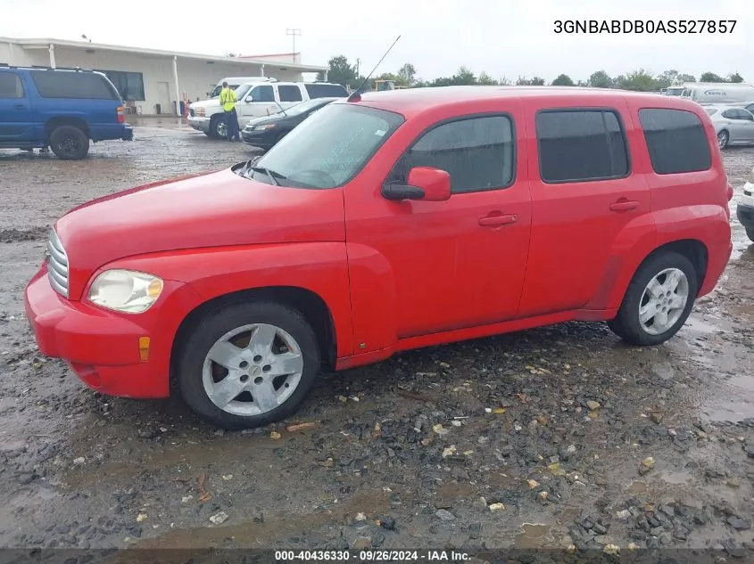 2010 Chevrolet Hhr Lt VIN: 3GNBABDB0AS527857 Lot: 40436330