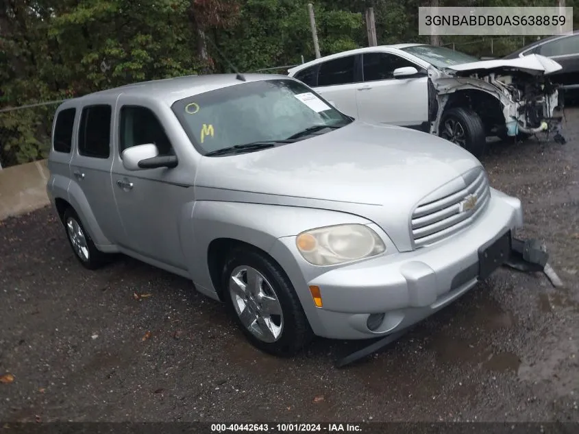 2010 Chevrolet Hhr Lt VIN: 3GNBABDB0AS638859 Lot: 40442643