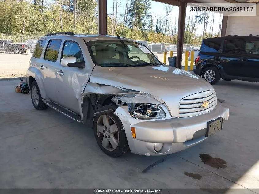 2010 Chevrolet Hhr Lt VIN: 3GNBABDB0AS548157 Lot: 40473349