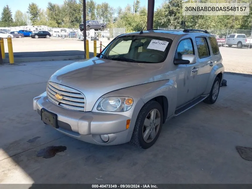 2010 Chevrolet Hhr Lt VIN: 3GNBABDB0AS548157 Lot: 40473349