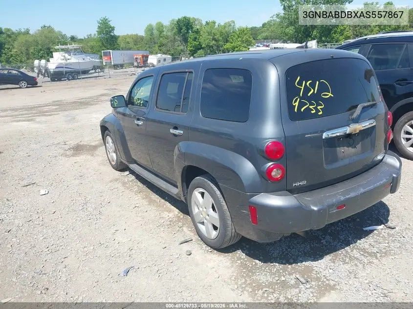 2010 Chevrolet Hhr Lt VIN: 3GNBABDBXAS557867 Lot: 45129733