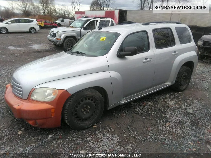 3GNBAAFW1BS604408 2011 Chevrolet Hhr Ls