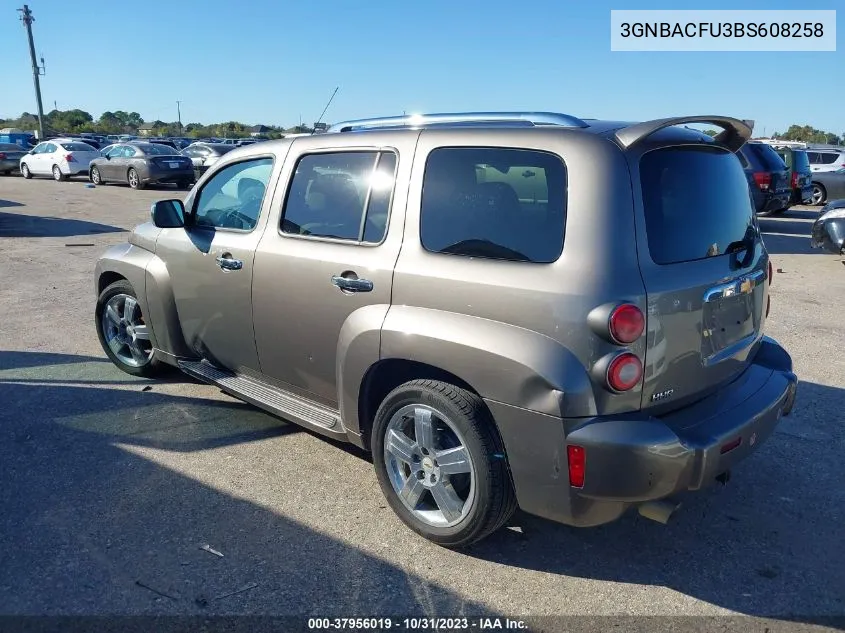 2011 Chevrolet Hhr Lt W/2Lt VIN: 3GNBACFU3BS608258 Lot: 37956019