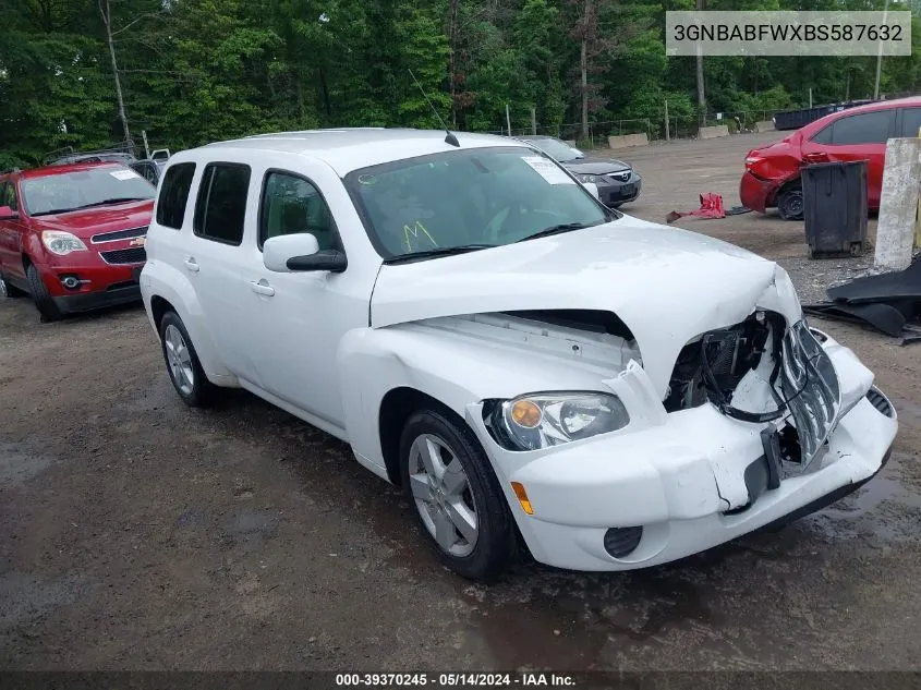 2011 Chevrolet Hhr Lt VIN: 3GNBABFWXBS587632 Lot: 39370245