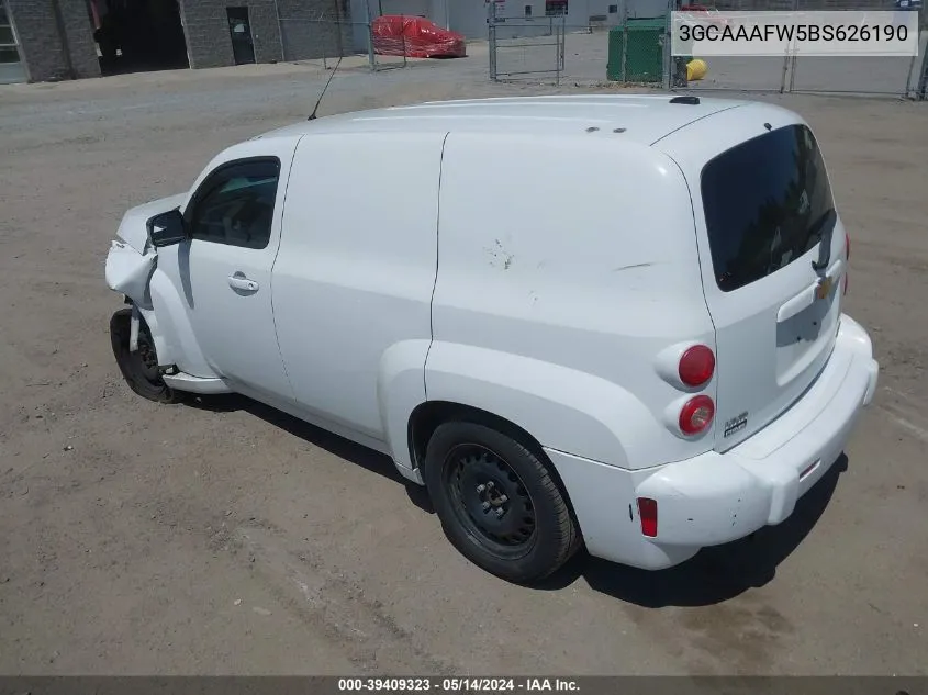 2011 Chevrolet Hhr Panel Ls VIN: 3GCAAAFW5BS626190 Lot: 39409323