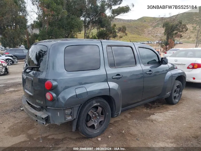 2011 Chevrolet Hhr Lt VIN: 3GNBABFW7BS525184 Lot: 39463597