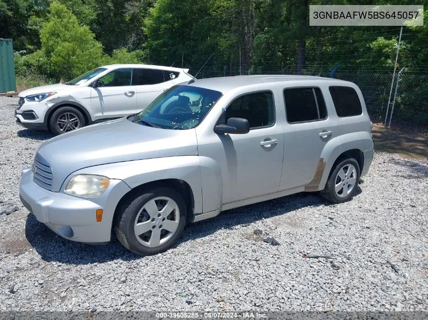 2011 Chevrolet Hhr Ls VIN: 3GNBAAFW5BS645057 Lot: 39605285