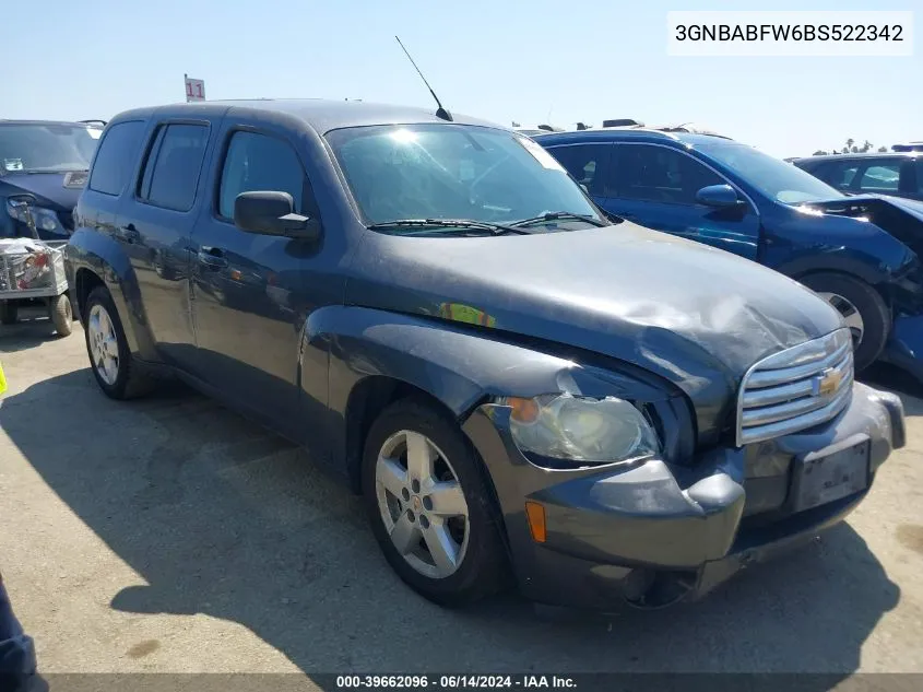 3GNBABFW6BS522342 2011 Chevrolet Hhr Lt