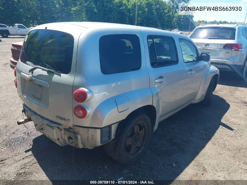 2011 Chevrolet Hhr Lt VIN: 3GNBABFW4BS663930 Lot: 39759110