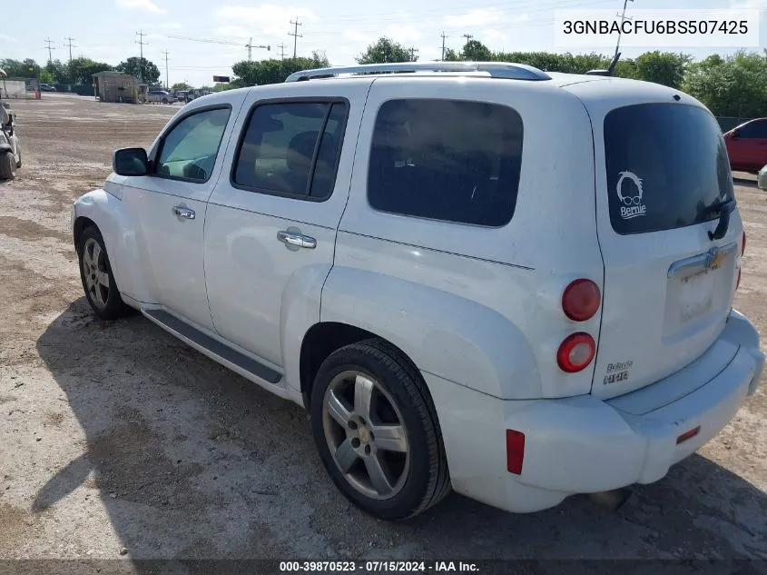 2011 Chevrolet Hhr Lt VIN: 3GNBACFU6BS507425 Lot: 39870523