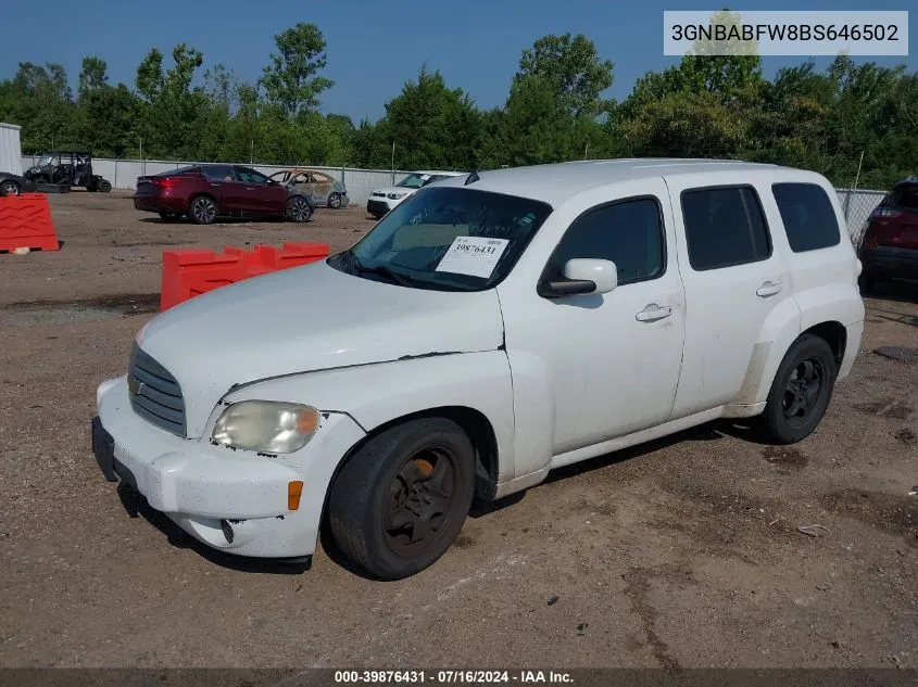 2011 Chevrolet Hhr Lt W/1Lt VIN: 3GNBABFW8BS646502 Lot: 39876431