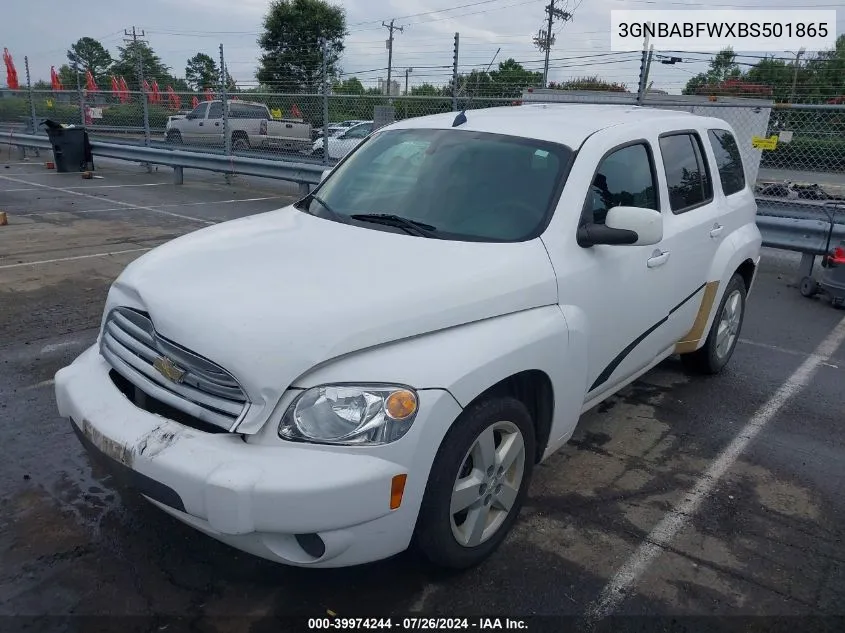 2011 Chevrolet Hhr Lt VIN: 3GNBABFWXBS501865 Lot: 39974244