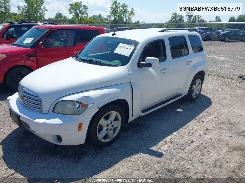 2011 Chevrolet Hhr Lt VIN: 3GNBABFWXBS515779 Lot: 40106071