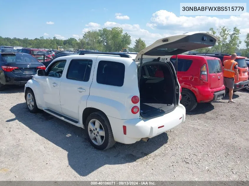 2011 Chevrolet Hhr Lt VIN: 3GNBABFWXBS515779 Lot: 40106071